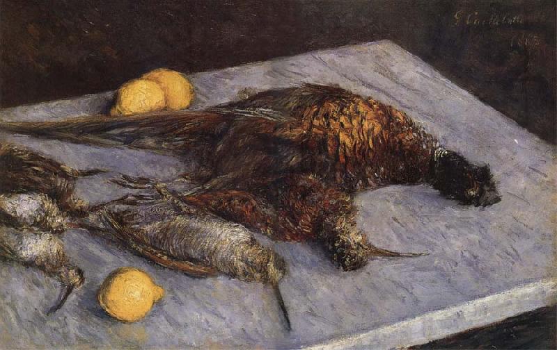 Gustave Caillebotte Some pheasant and woodcock on the marble France oil painting art